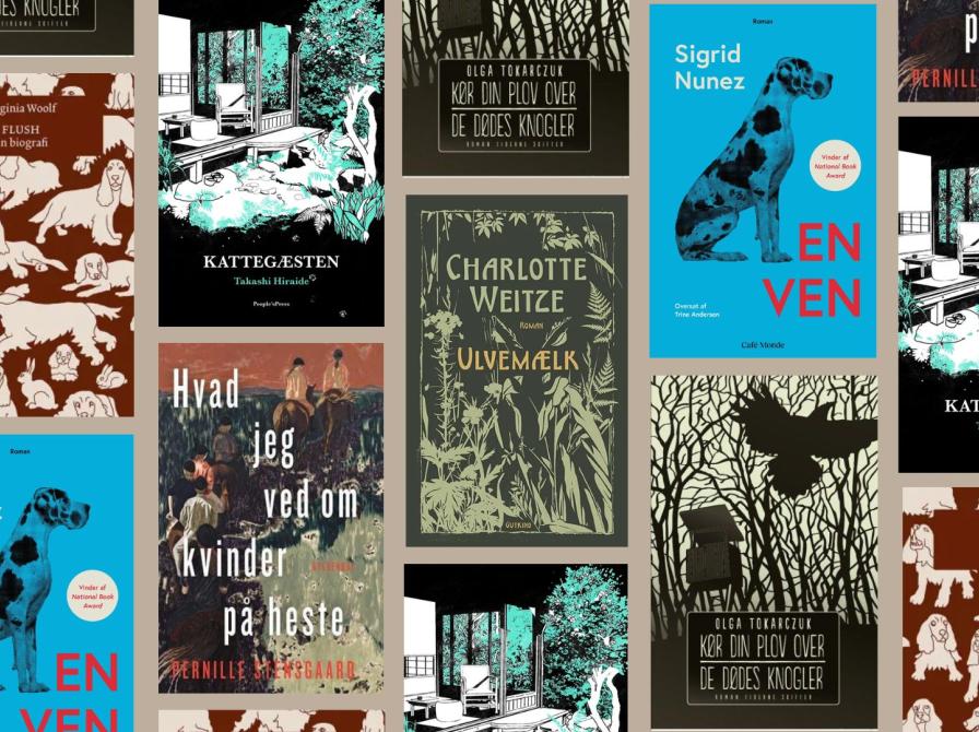 Billedet er en collage med forsiderne fra romaner om dyr.